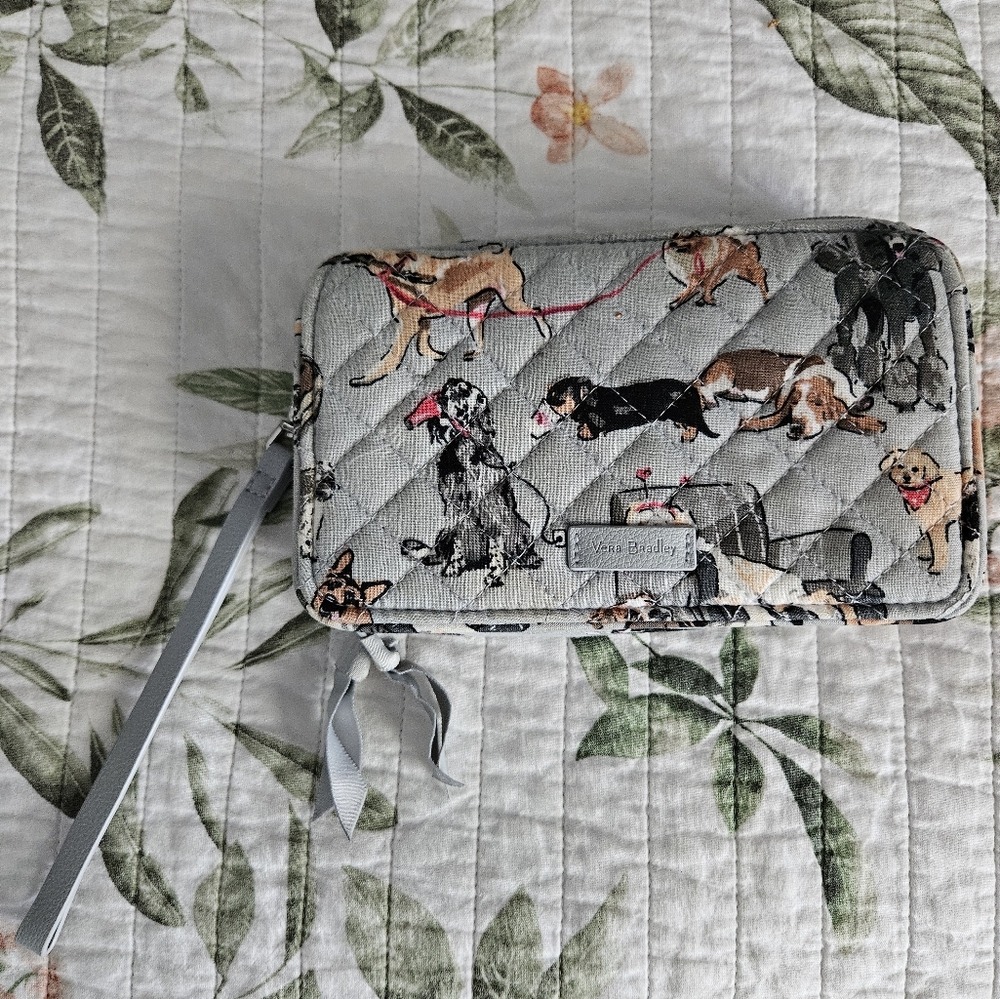 Vera Bradley RFID 3-in-1 All-In-One Dog Show Wallet, Wristlet, Crossbody Bag